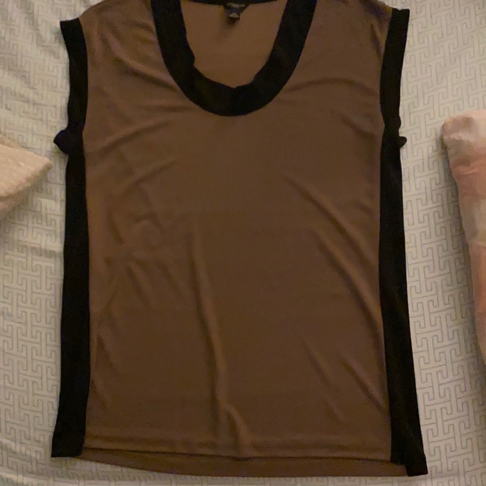 Brown and Black top by Ann Taylor!